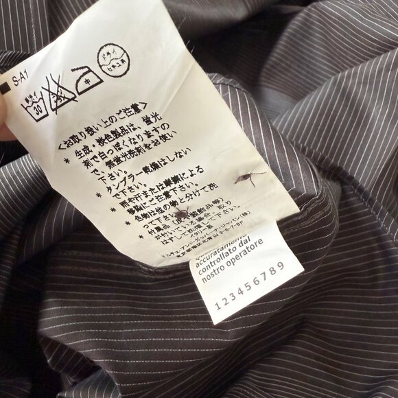 16.5/42 Dolce & Gabbana Mens Black pin stripe Button-Up Dress Shirt Martini Fit - Picture 7 of 7